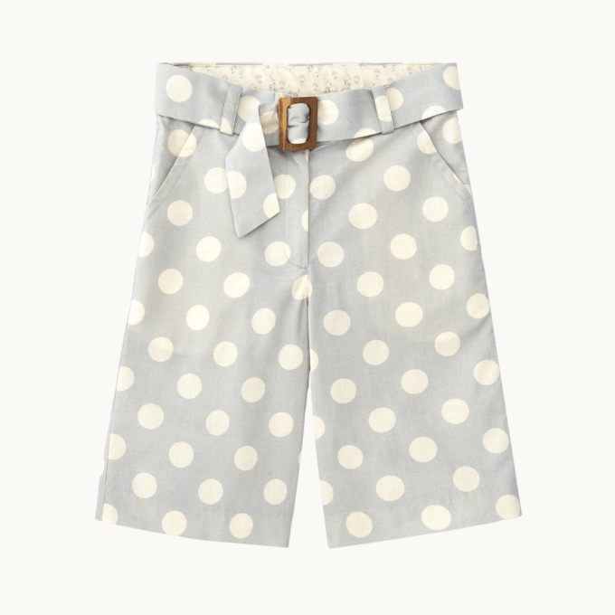 Blue Polka Dot Culottes