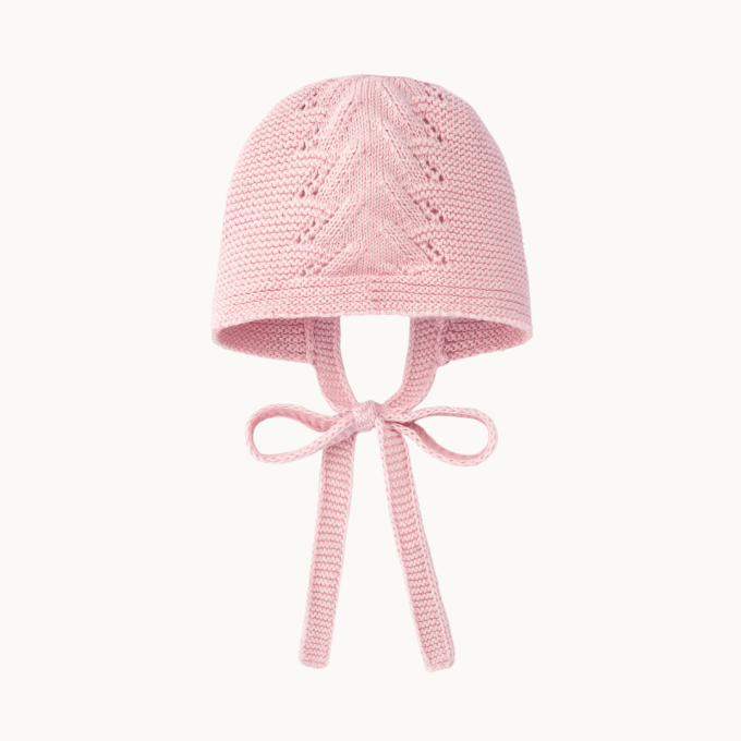 Pink Herringbone Bonnet