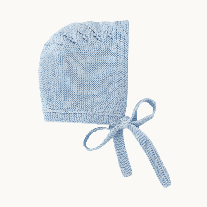 Blue Herringbone Bonnet